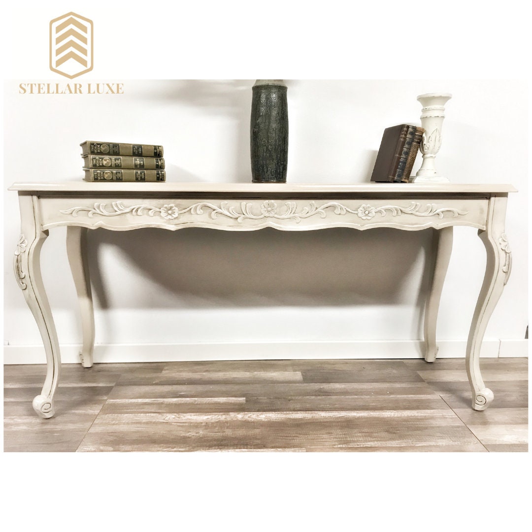 SOLD Shabby Chic Sofa Table or Entry Table Etsy