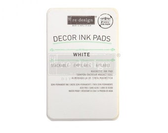 WHITE Decor Ink pad Prima ReDesign, Magnetic Inkpad