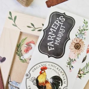 NEW- MORNING FARMHOUSE 6&quot; X 12&quot; Rub On Transfers For Furniture, Furniture Decals, ReDesign With Prima Transfers