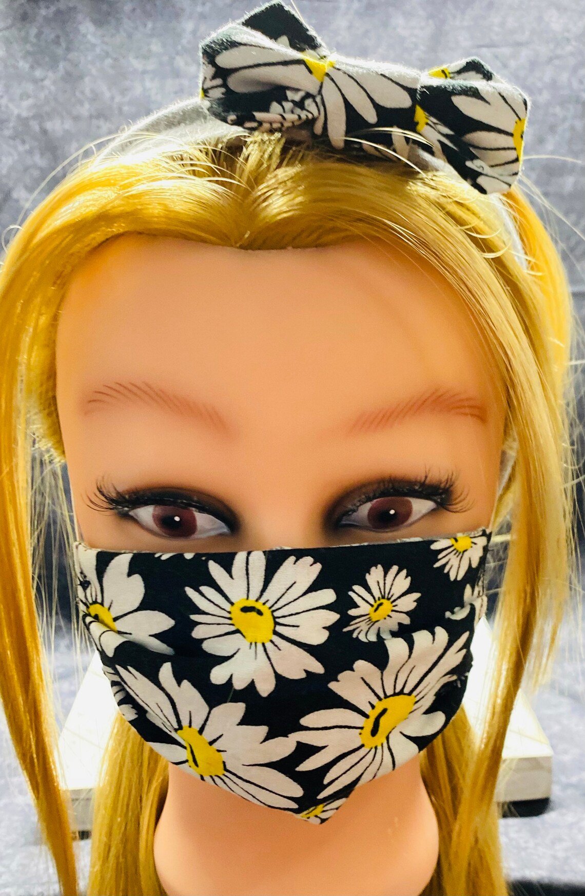 Children mask set daisy mask set mask with headband kids Etsy