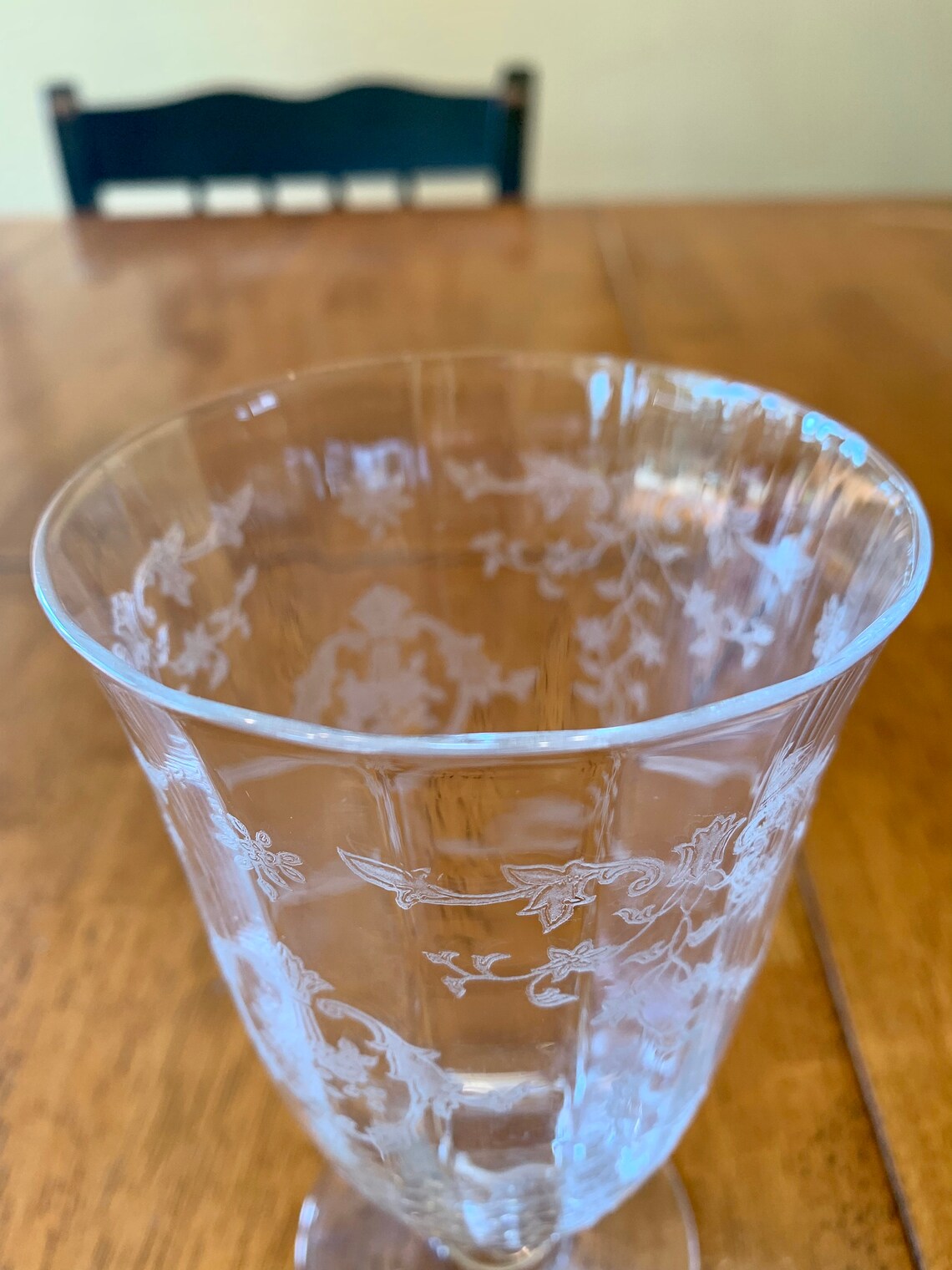 Fostoria Navarre Clear Etched Iced Tea Water Tumbler 5 7/8 Etsy