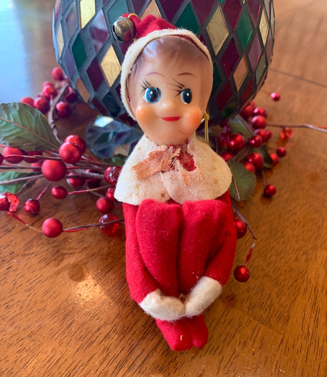 Vintage Elf Knee Hugger Christmas Ornament Figurine MCM Pixie - Etsy