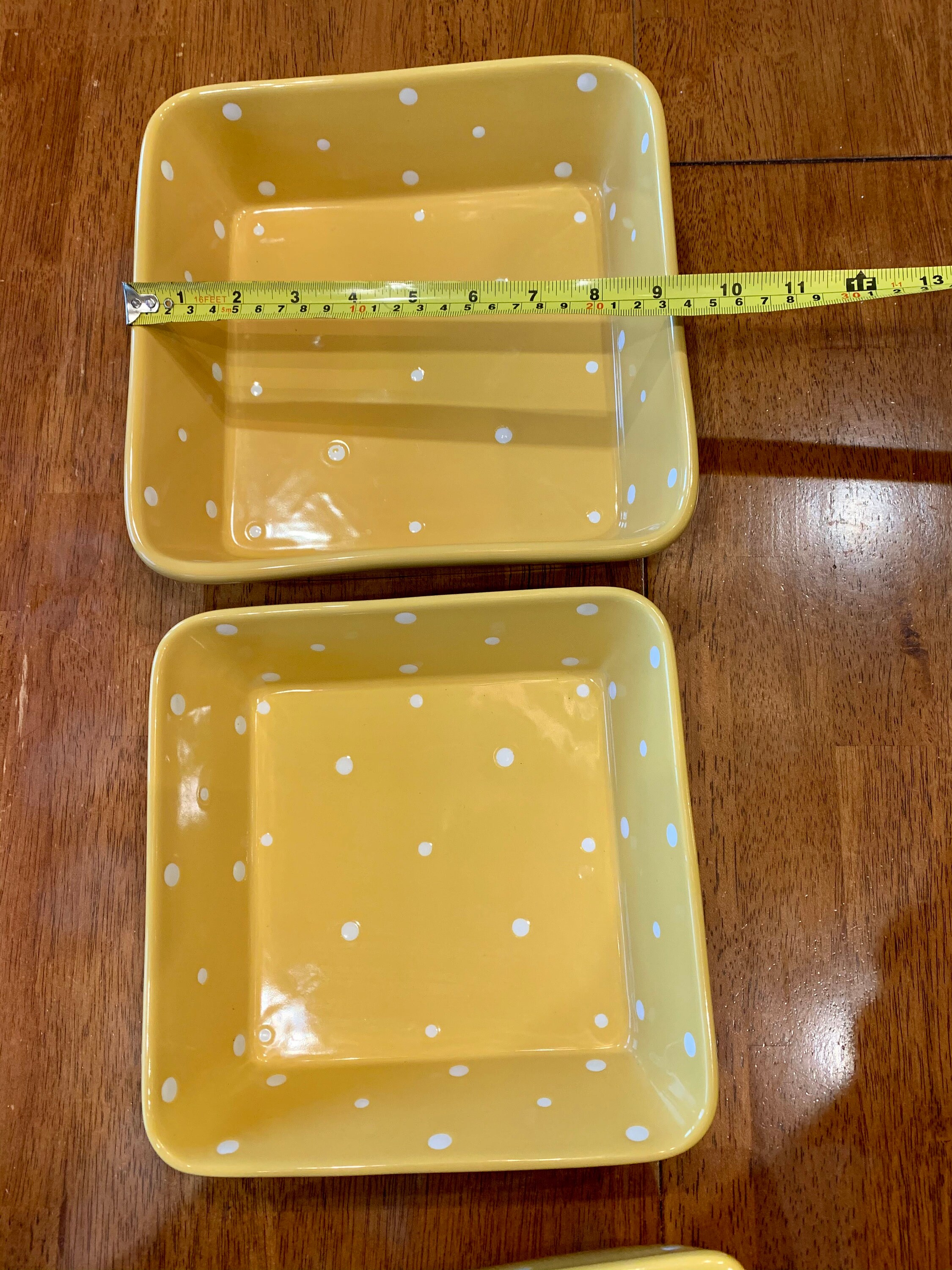 Temptations Ovenware Yellow Polka Dot 5 Piece Bakeware Etsy
