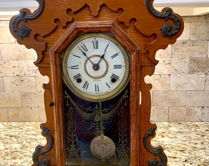 Antique 1900’s Seth Thomas Kitchen Clock - 8 Day Alarm Half-hour Strike ...