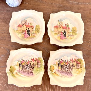 Vtg Royal Winton Grimwades England Happy Days Hand Painted Trinket Dish Plate