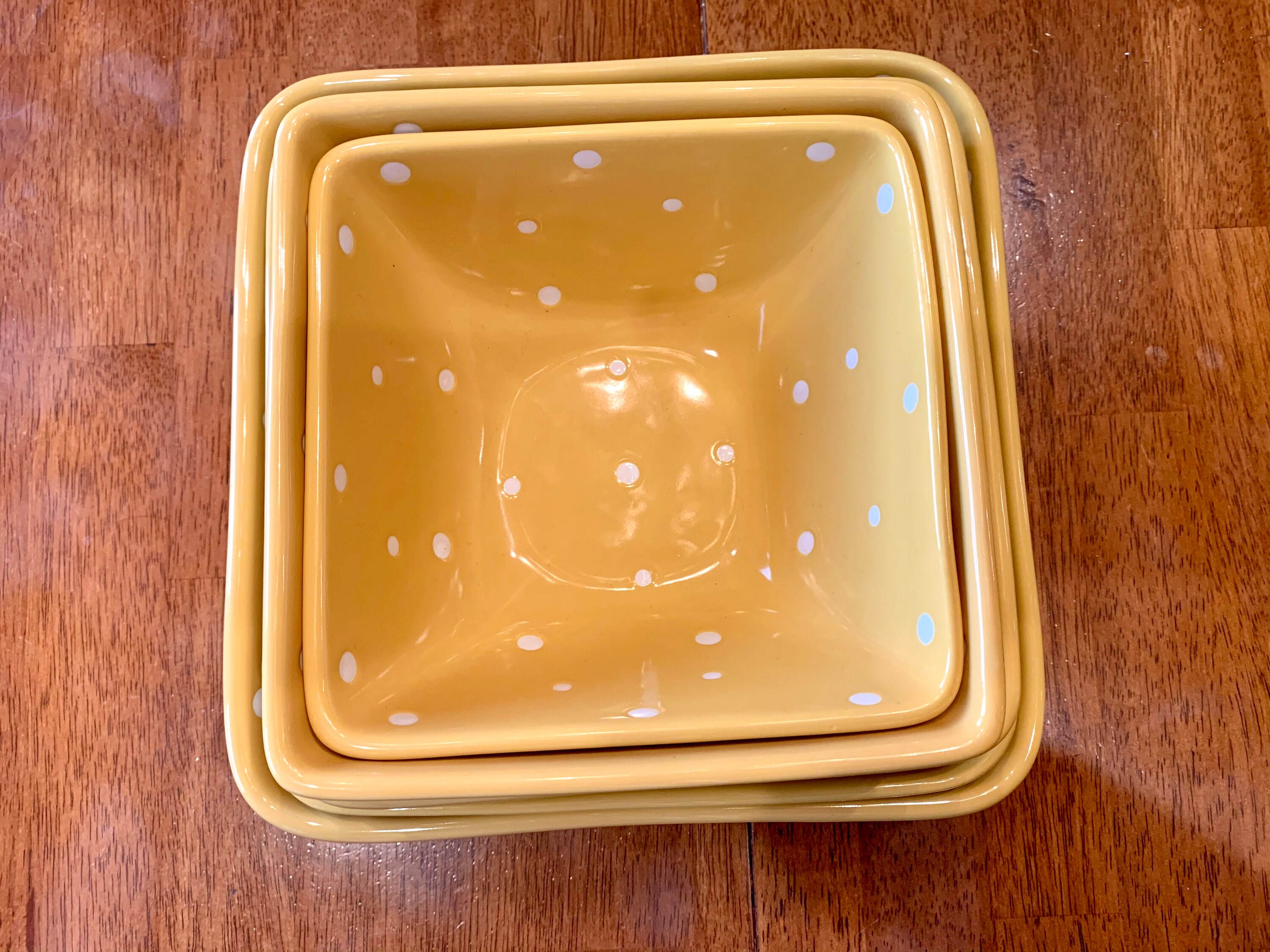 Temptations Ovenware Yellow Polka Dot 5 Piece Bakeware Etsy