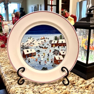 Villeroy & Boch ‘Naif Christmas’ Laplau Porcelain Dinner Plate 10-1/2&quot; EUC