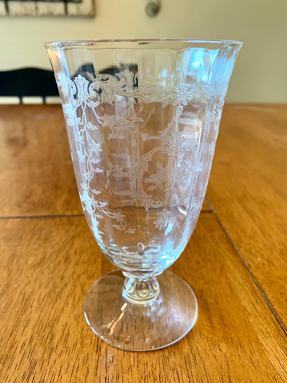 Fostoria Navarre Clear Etched Iced Tea Water Tumbler 5 7/8 Etsy