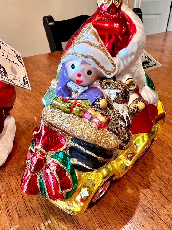 Kurt Adler Santa Driving Retro Car Christmas Holiday