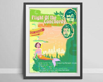 Flight of the Conchords Digital PDF poster print! Tv show- taika waititi-jojo rabbit-New zealand- schitts creek- what we do in the shadows