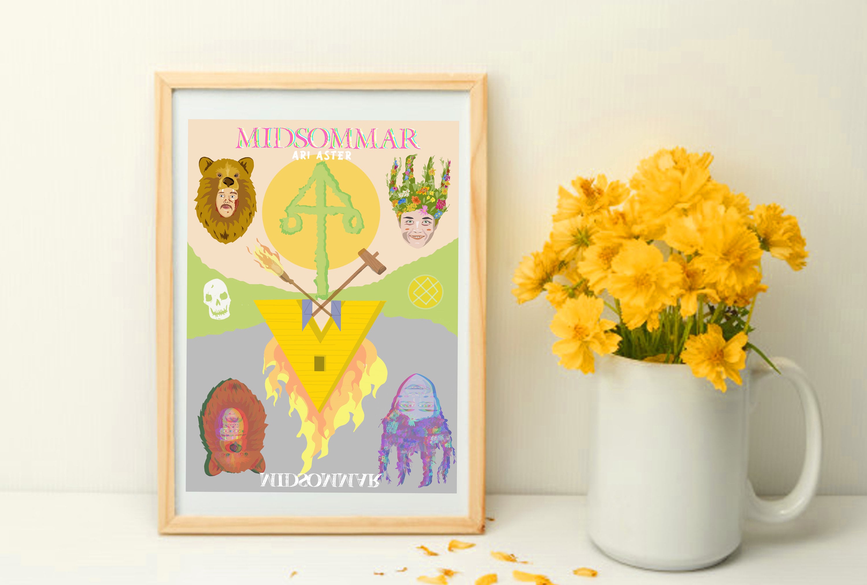 MIDSOMMAR alternative A4 movie poster print. Illustration | Etsy