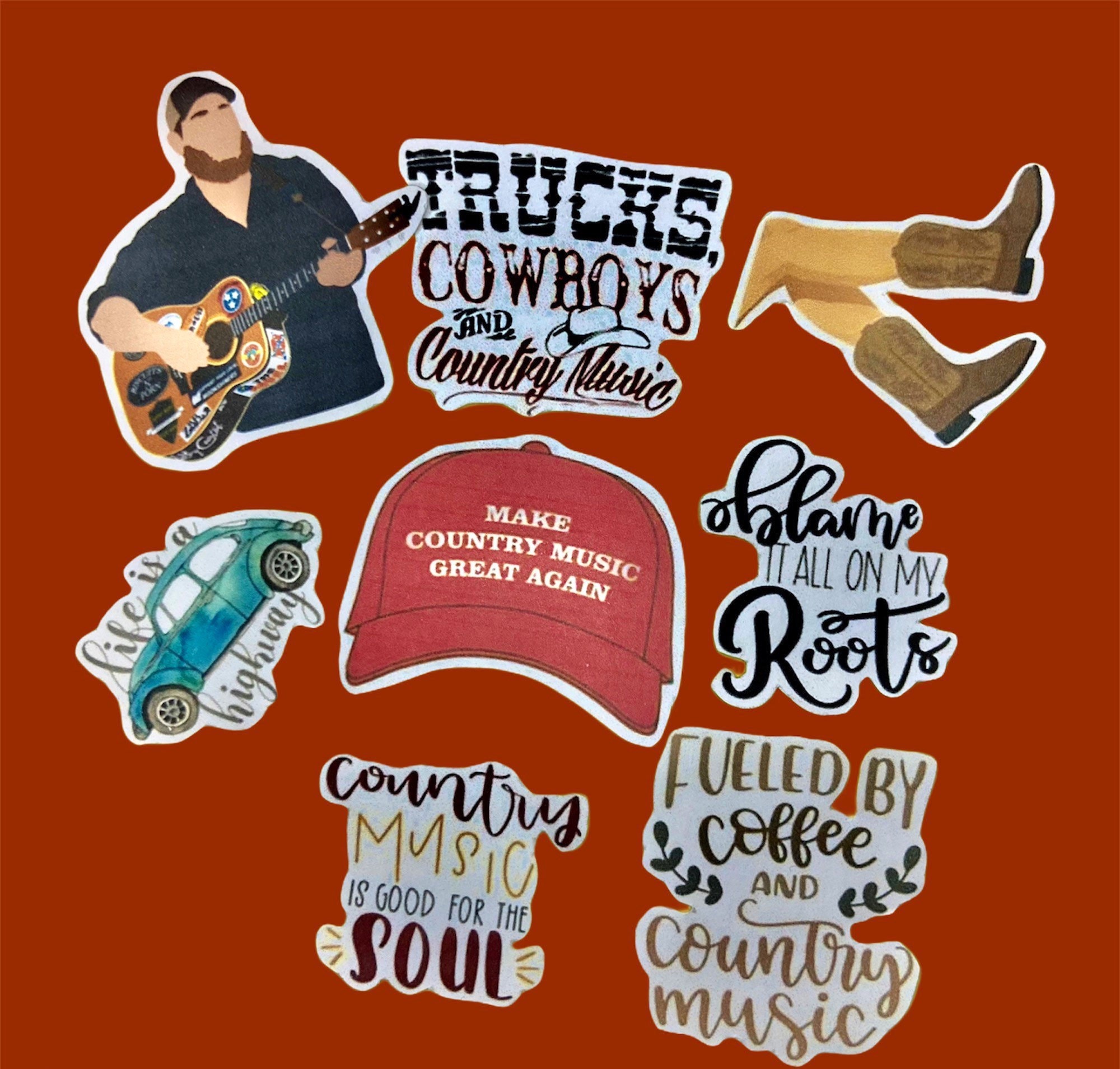 Country Music Stickers Luke Combs Sticker Country Music Etsy