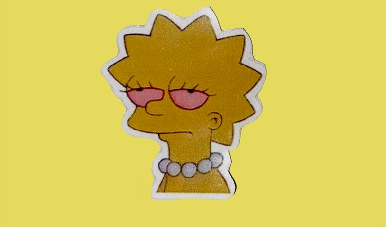 High Lisa Simpson Sticker Stoner Stickers Stoner Girl image 0.