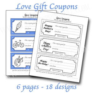 Cadeaubonnen kleuren liefde | Geef tijd en liefde cadeau in een gekleurd aandenken | Alternatieven voor cadeaubonnen voor moeder, vader of grootouders