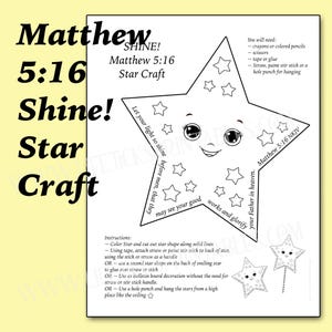 Shine! A Star Craft: Bible Memory Verse Activity (PDF Download)