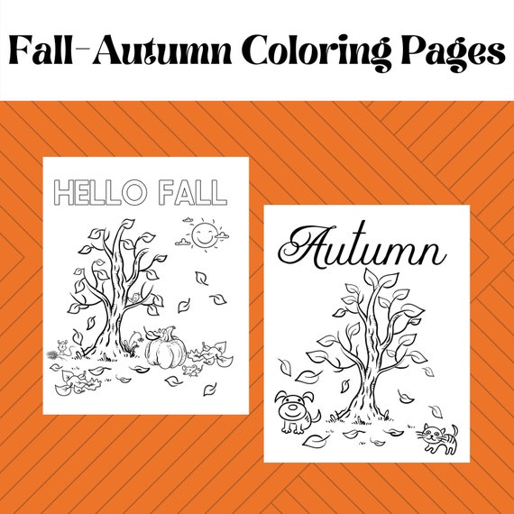 Fall-Autumn Coloring Pages for Children