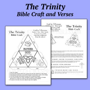 Dreifaltigkeit Ornament | Gott in 3 Personen | Bibel Schrift Aktivität |  Religiöses Papier zum Ausmalen | Christliches Zuhause, Kirche, Sonntagsschule