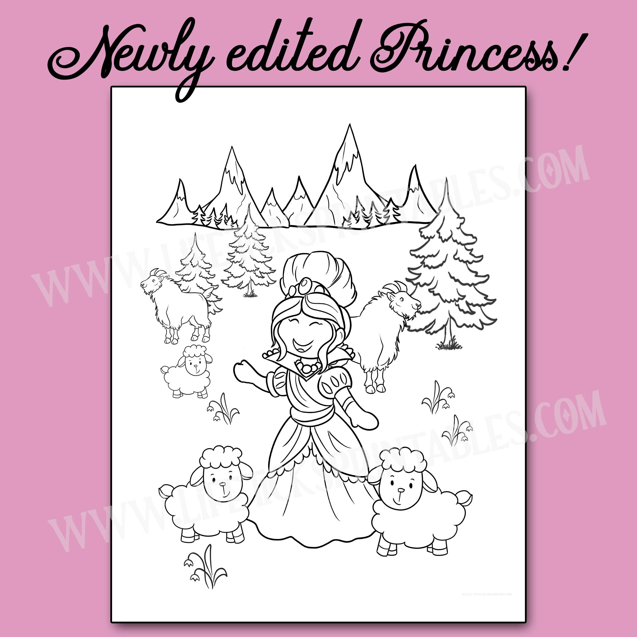 God's Princess Coloring Pages: Bible Verse Activity (PDF Download) - Etsy
