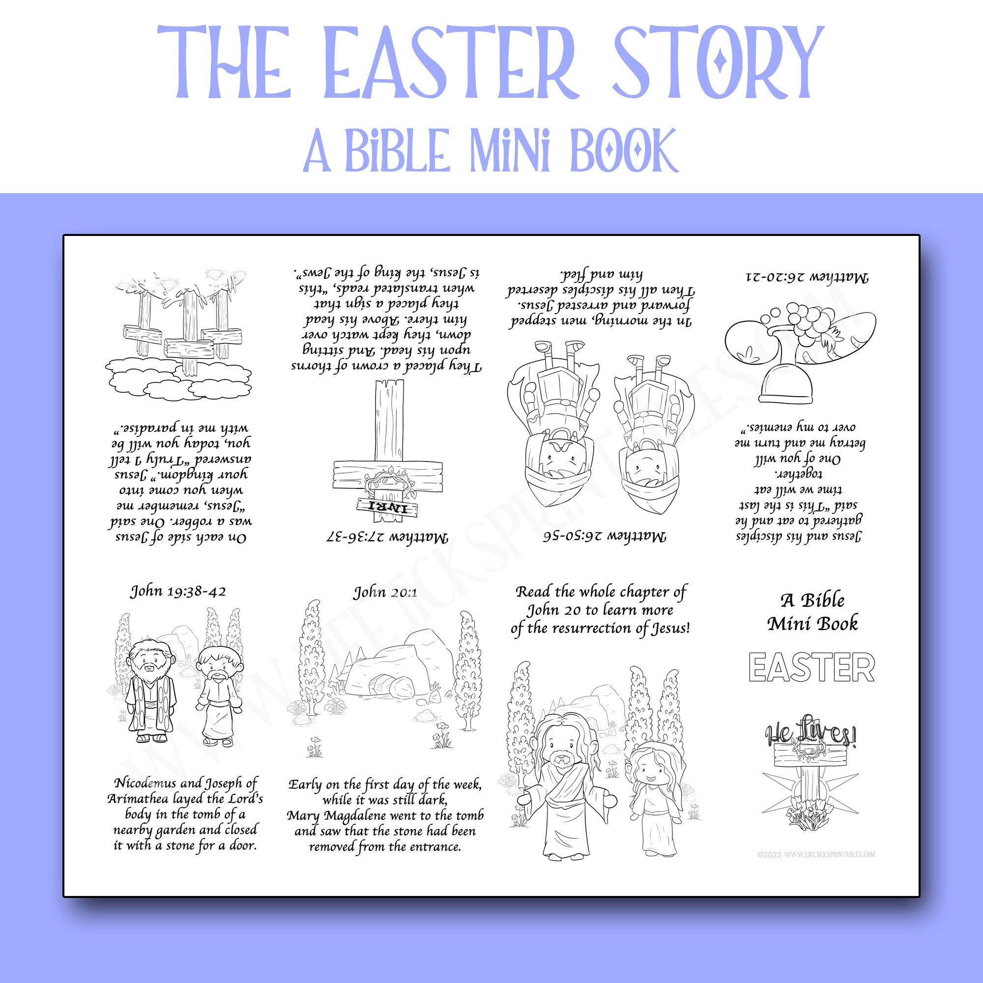 bible-easter-story-coloring-mini-book-mini-zine-home-or-sunday-school-scripture-activity-smaller-graphics-are-great-for-older-kids-etsy for Free Printable Bible Mini Books Bible Easter Story Coloring Mini Book - Mini Zine | Home or Sunday School Scripture Activity | Smaller Graphics Are Great for Older Kids - Etsy for Free Printable Bible Mini Books