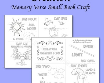 Manualidad para colorear de la Creación del Génesis: Actividad para la escuela dominical (PDF)