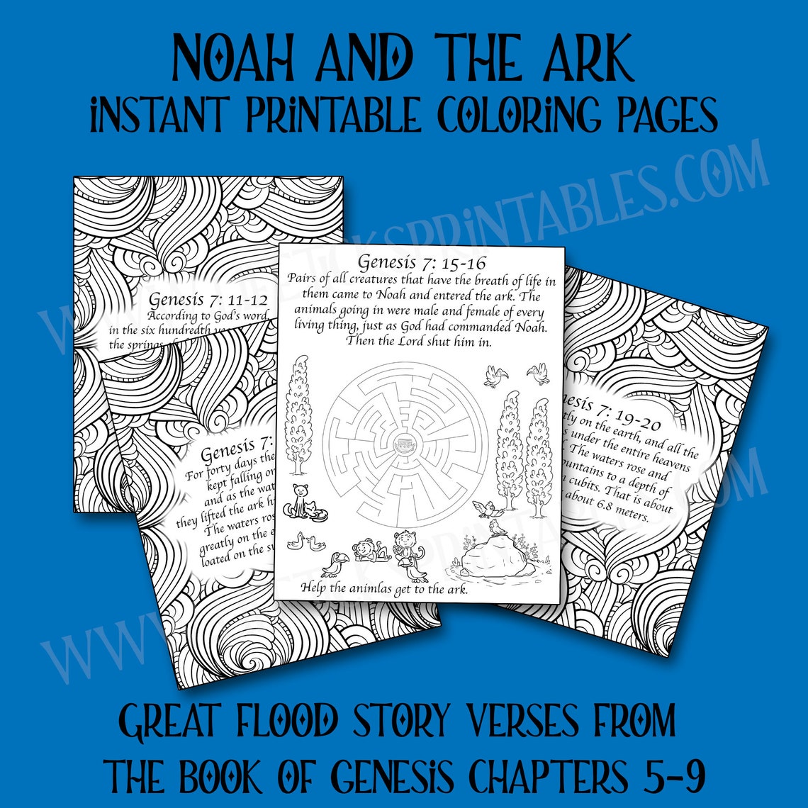 Noah and the Ark Coloring Pages | God???s Rainbow Promise to Noah in ...