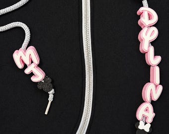 Disney Buchstaben Hoodie Kordelzug Anhänger | Personalisierte Hoodie Strings | Süßer Buchstaben Perlen Hoodie | Disney-inspiriertes Hoodie-Zubehör