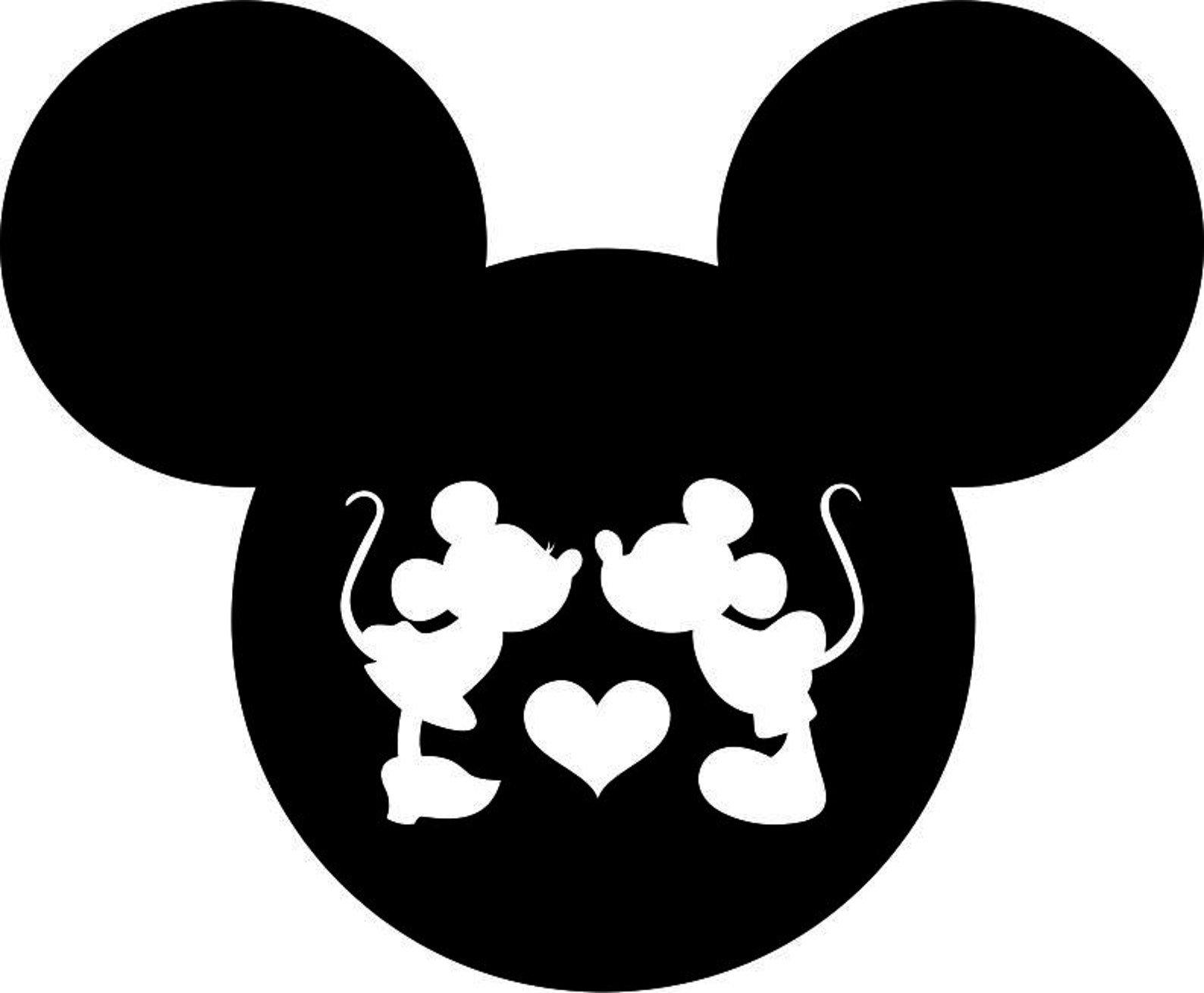 Mickey Mouse Kissing Minnie Mouse SVG PNG and More for | Etsy