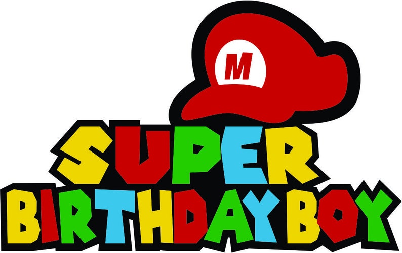 Download Super Birthday Boy SVG Mario Cut File for Cricut and | Etsy