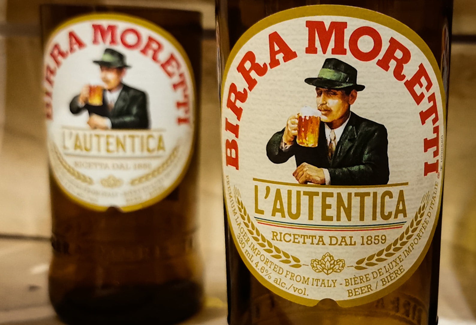 Birra Moretti Drinking Glasses Beer Bottles Upcycled to Etsy Canada