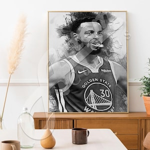 Stephen Curry Poster Basketball  Wall Art Print Printable,Sports Decor for Bedroom & Office Digital Wall Art Digital Download