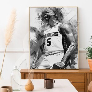 De&#39;Aaron Fox Poster Basketball  Wall Art Print Printable,Sports Decor for Bedroom & Office Digital Wall Art Digital Download