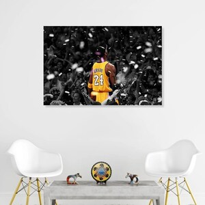 Kobe Bryant, Los Angeles Laker, Poster, Man Cave, Kids Decor, Wall Decor, Sports Canvas Frame, Ready To Hang
