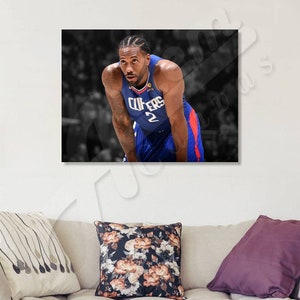 Kawhi Leonard, Los Angeles Clippers Poster, Man Cave, Kids Decor, Wall Decor, Sports Canvas Frame, Ready To Hang
