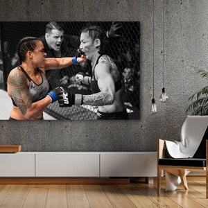 Amanda Nunes Poster, Man Cave, Kids Decor, MMA & UFC Wall Decor, Sports Canvas Frame, Ready To Hang