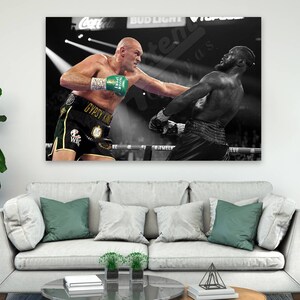 Tyson Fury Poster, Man Cave, Kids Decor, MMA & UFC Wall Decor, Sports Canvas Frame, Ready To Hang