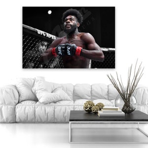 Aljamain Sterling Poster, Man Cave, Kids Decor, MMA & UFC Wall Decor, Sports Canvas Frame, Ready To Hang