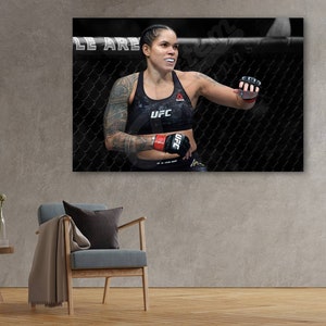 Amanda Nunes Poster, Man Cave, Kids Decor, MMA & UFC Wall Decor, Sports Canvas Frame, Ready To Hang