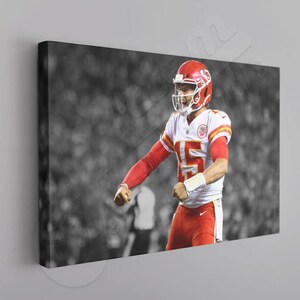 Patrick Mahomes, Kansas City Chiefs, Poster, American Football, 5 Panel, Cave, Kids Decor, Wall Decor, Sports Canvas Frame, Ready To Hang