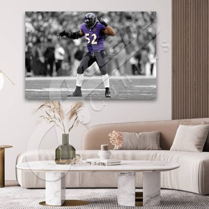 Ray Lewis, Baltimore Ravens, Poster, Man Cave, Kids Decor, Wall Decor, Sports Canvas Frame, Ready To Hang