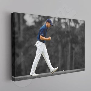 Jordan Spieth Poster, Man Cave, Golf Art, Golf Poster, Wall Decor, Office, Man Cave, Bedroom Wall Decor, Sports Canvas Frame, Ready To Hang