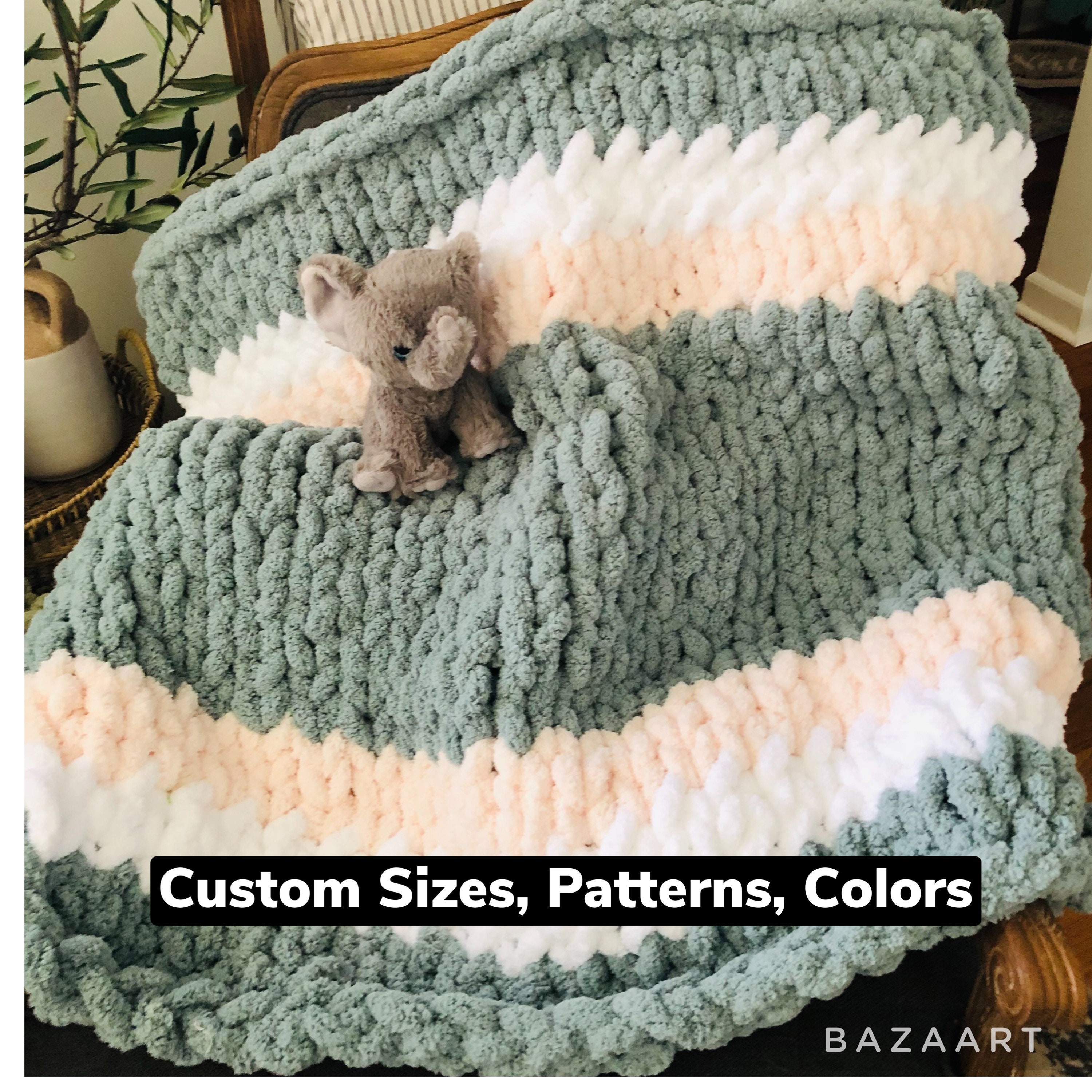 Baby Lovey Blanket Pattern/easy Crochet Blanket Pattern/chunky Baby Blanket  Lovey/uses One Skein of Bernat Baby Blanket Yarn/easy Crochet 