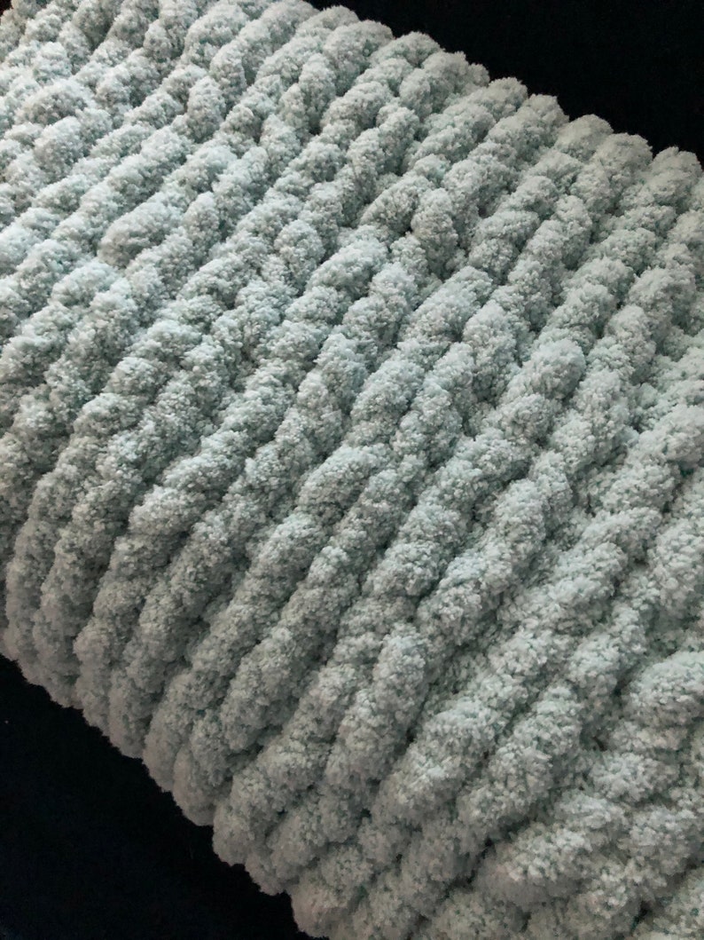 X X Large Chunky Fuzzy Hand Knit Chenille Blanket Available Etsy