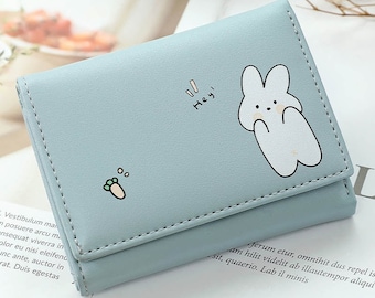 Poream Animal Cat Flower Garden Grass Kitten Retro Leather Cute Classic Floral Coin Purse Clutch Pouch Wallet For Girls And Womens