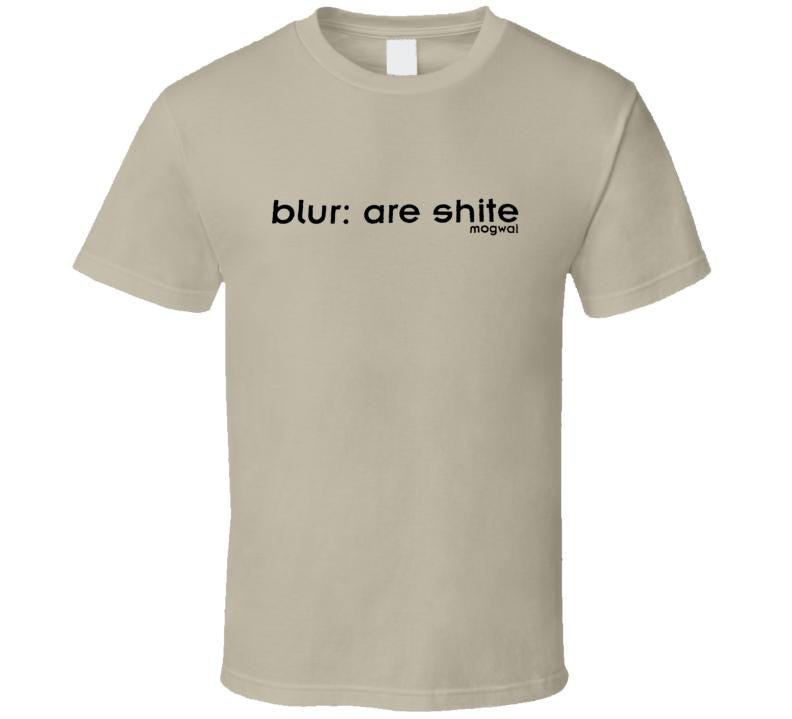 MOGWAI Tシャツ 「blur : are shite」 モグワイ ブラー MOGWAI Tシャツ 「blur : are shite」 モグワイ ブラー