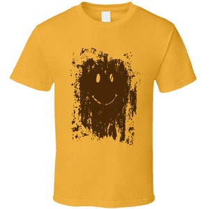 Muddy Smiley Face Forrest Gump Movie Replica T Shirt