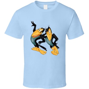 Heckle and Jeckle Retro Cartoon Character Worn Look Gift T Shirt