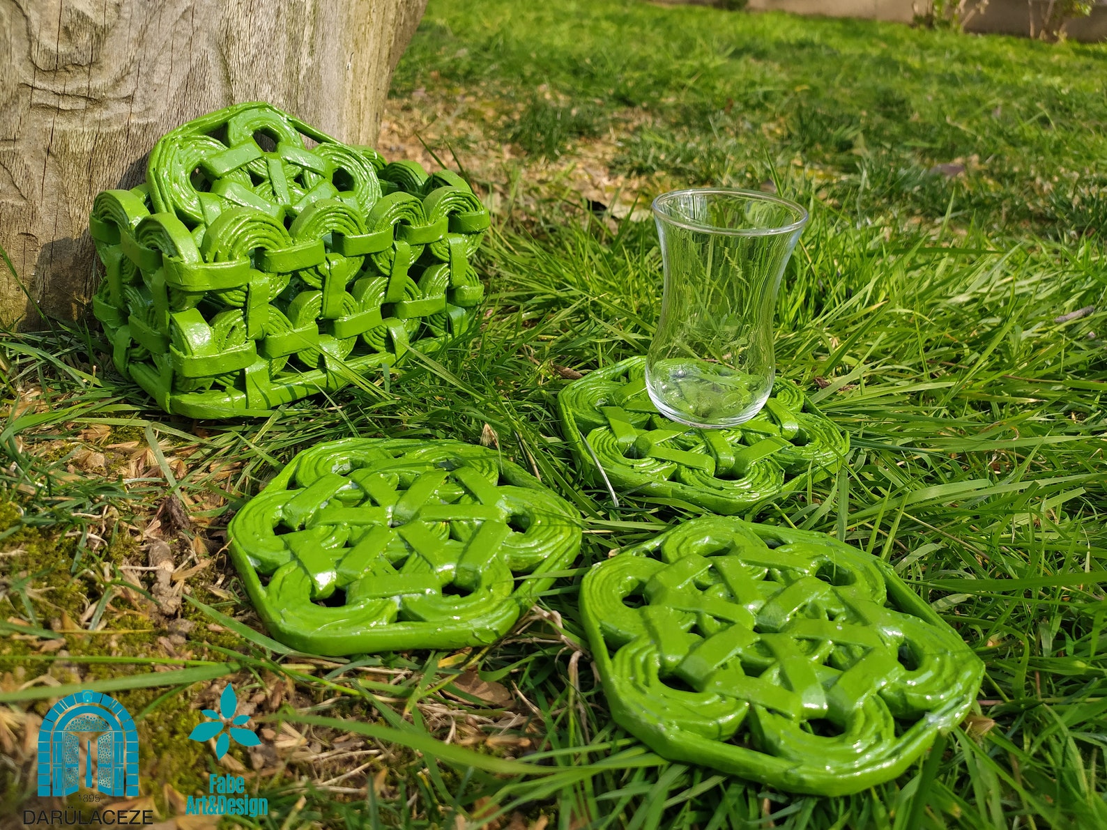 Handmade Green Coaster for Charity Etsy