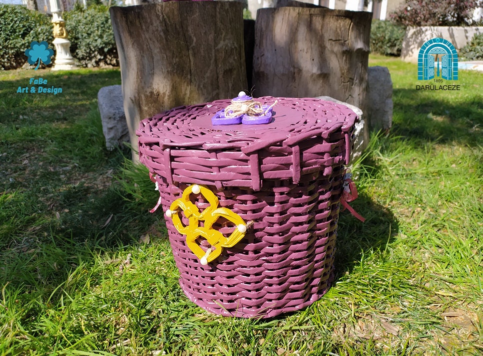 Handgemachter Lila Wäschekorb für Charity | Etsy