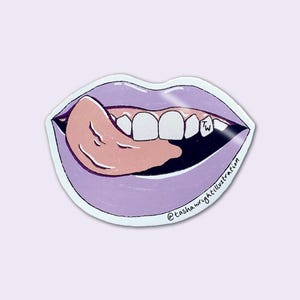 Teeth Sticker | Cool Sticker | Laptop Sticker | Journal Sticker | Water Bottle Sticker | Kindle Sticker | Purple Sticker