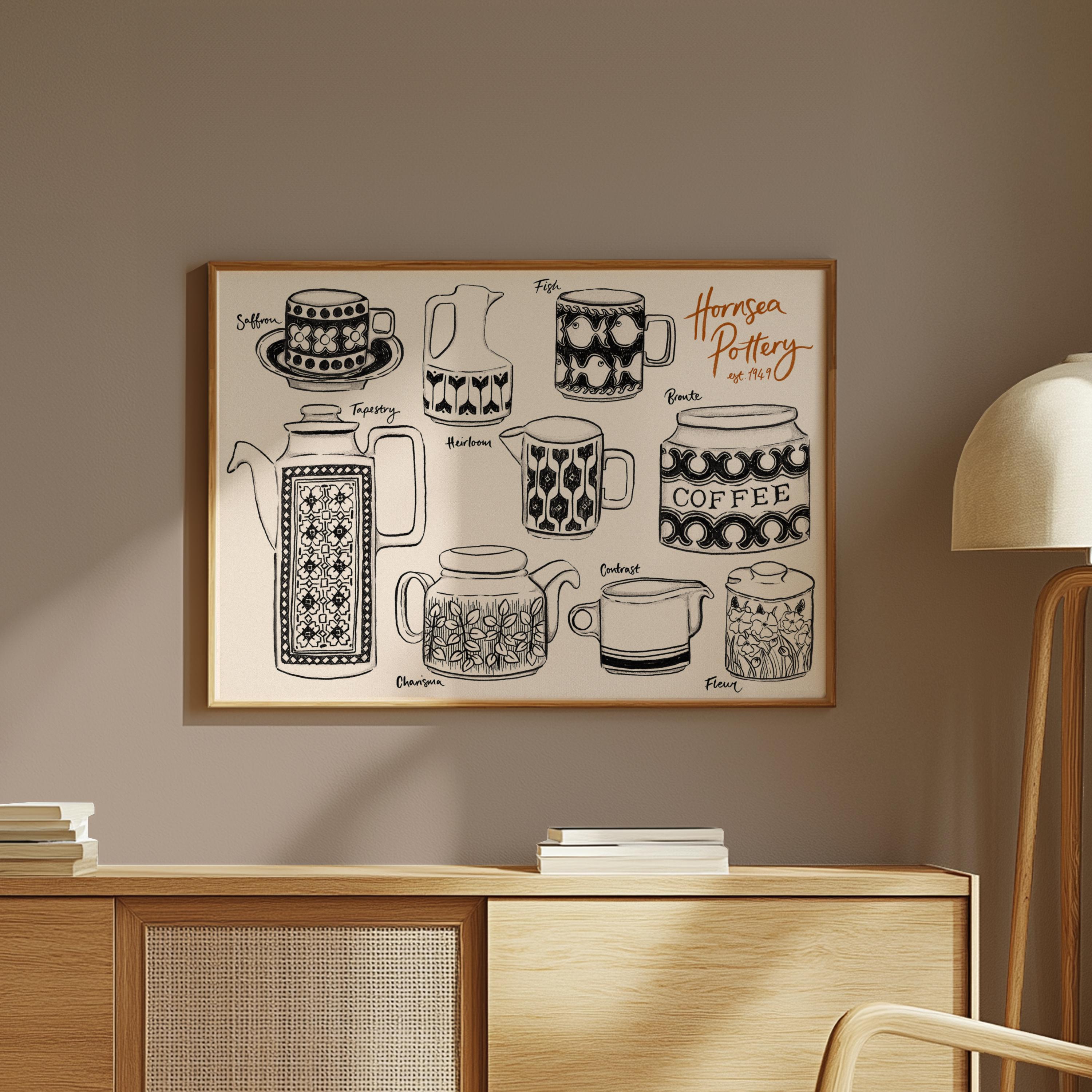 hornsea pottery アヒルイラスト付き皿 4枚セット Hornsea pottery